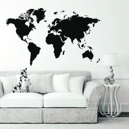 Стикер за стена - сляпа карта на света