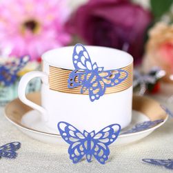 50 kusů papírových dekoračních motýlků