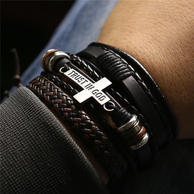 Men's bracelet set Trust In God 1