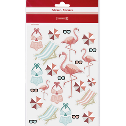 Dekoratív matricák Nyári flamingó 30db ZO_255679