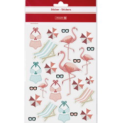 Autocolante decorative Summer Flamingo 30pcs ZO_255679