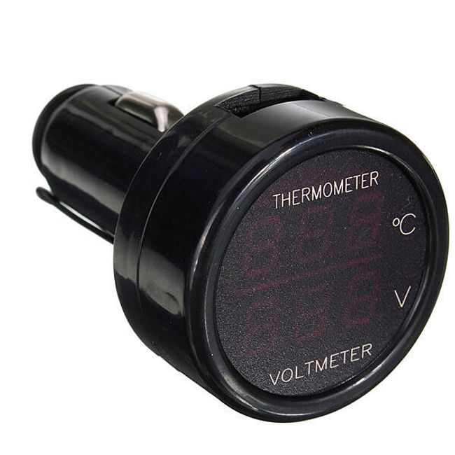 2u1 digitalni termometar i voltmetar za auto 1