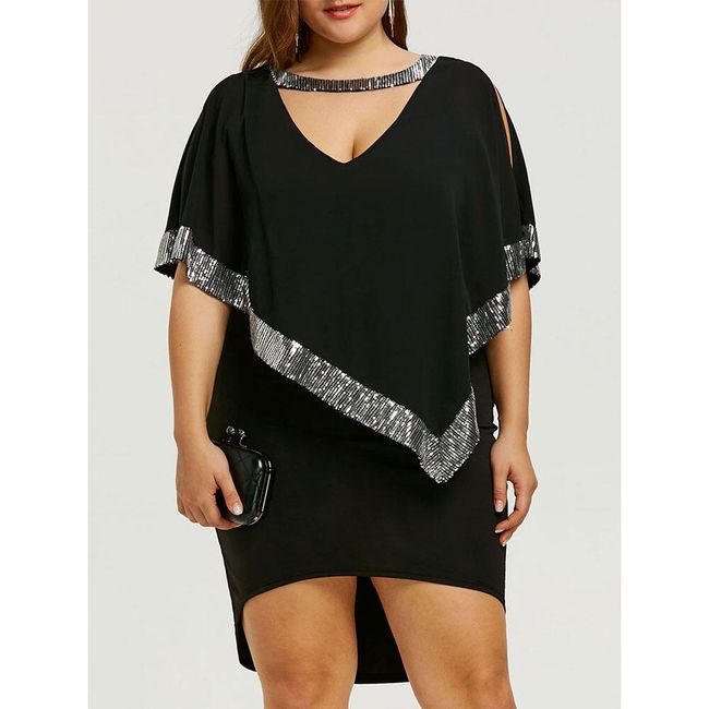 Stylové mini šaty - plus size velikosti 1