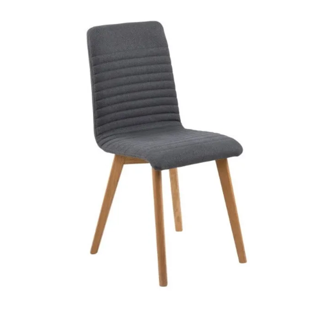 Sada 2 antracitově šedých jídelních židlí Arosa – ZO_257008 1
