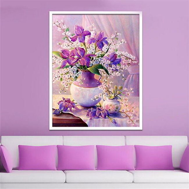 Set za izradu vlastite slike s motivom cvijeća - 30 x 40 cm 1