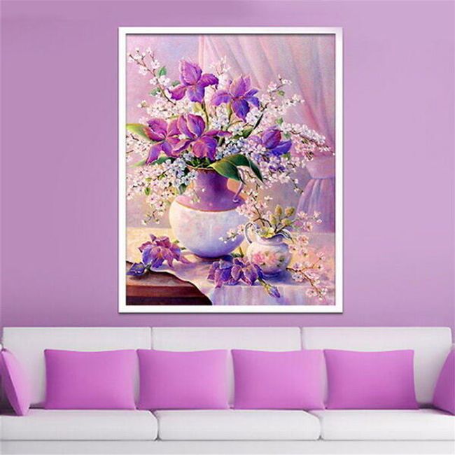 Set pentru realizarea propriei picturi cu motive florale - 30 x 40 cm 1