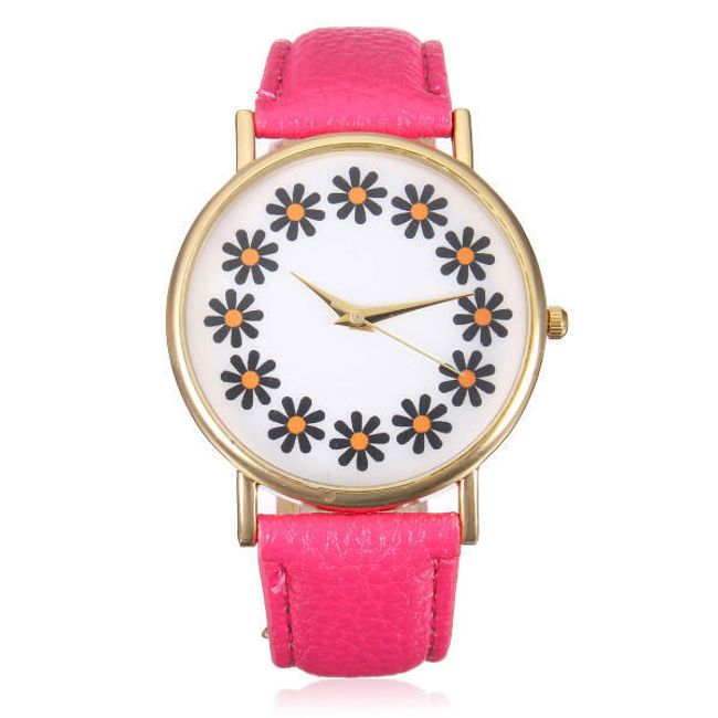 Neformální dámské hodinky s motivem květin 1