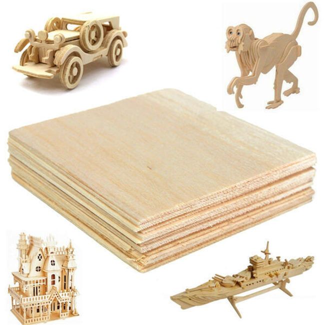 Dřevěné desky pro výrobu modelů - 20 ks (100 x 100 mm) 1