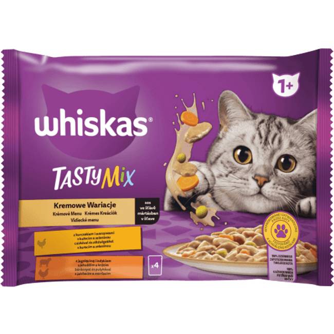 Tasty Mix krémové menu ve šťávě pro kočky 4x85 g, 340 g ZO_ZMX000004 1