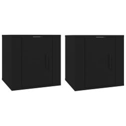 Стенни шкафове за телевизор 2 бр. черни 40 x 34,5 x 40 cm ZO_816643-A