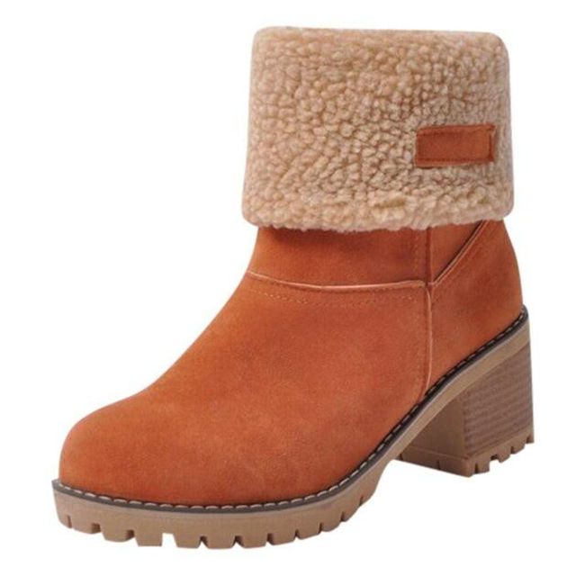 Дамски зимни ботуши Erta Orange - размер 35, Размери на обувките: ZO_78b839f2-b3c7-11ee-9c9e-8e8950a68e28 1