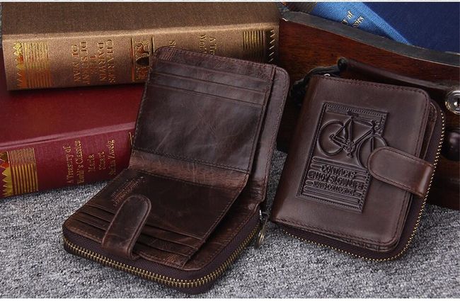 Moška denarnica v vintage slogu - rjava 1