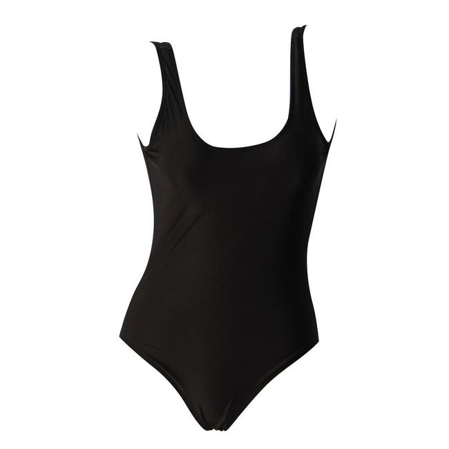 Jednostavan ženski kupaći kostim s dubokim dekolteom - 2 boje 1