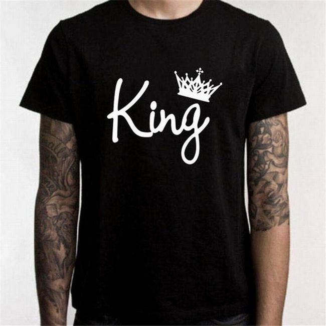 Тениска с принт King/Queen 1