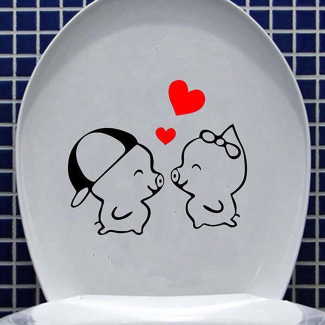 Prasátka - vtipná samolepka na záchodové prkýnko 1