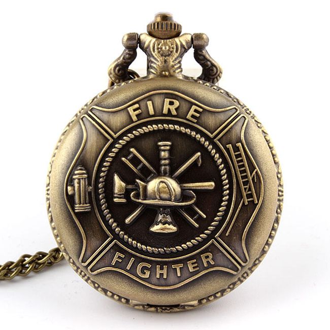 Vintage vreckové hodinky pre hasičov 1