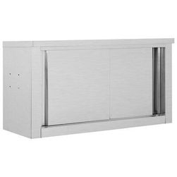 Nástěnná kuchyňská skříň s posuvnými dveřmi 90x40x50 cm nerez ZO_51052-A
