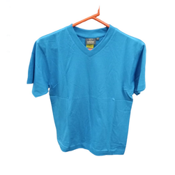 Дамска тениска с V-образно деколте - тюркоаз, размери XS - XXL: ZO_268301-S