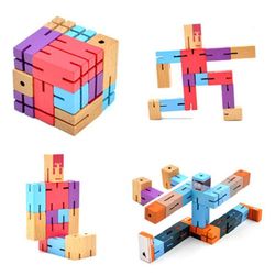 Gyermek puzzle - színes kocka