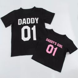 Tricou cu inscripție pentru tată și fiică