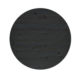 Blat czarny Ø 90 x 2,5 cm lite drewno sosnowe ZO_813664-A