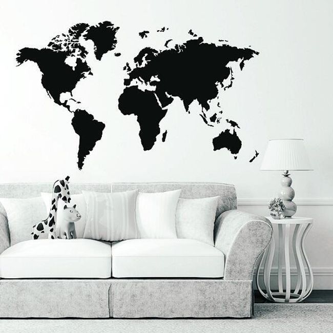 Fal dekoráció - vak világtérkép 1