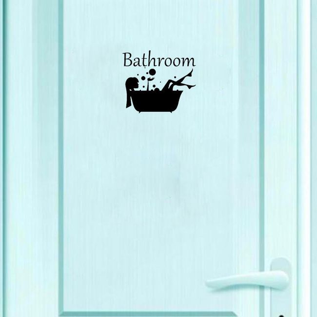 Fürdőszoba ajtó matrica - 20 x 17 cm 1