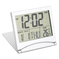 Alarmă digitală de călătorie cu calendar și afișaj LCD