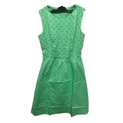 Ženska zelena obleka z vzorcem, velikosti XS - XXL: ZO_256432-S