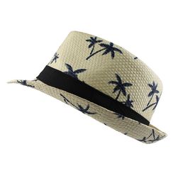 Pălărie din paie cu palmieri