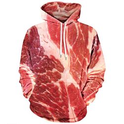 Tricou pentru bărbați cu imprimeu 3D de carne - 6 dimensiuni