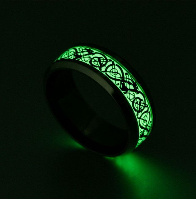 Мъжки пръстен светещ в тъмното - 3 варианта 1