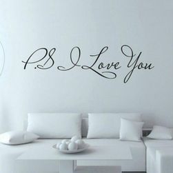 Stenska nalepka "PS: Ljubim te."