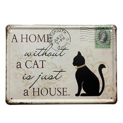 Blaszana tabliczka dla miłośników kotów