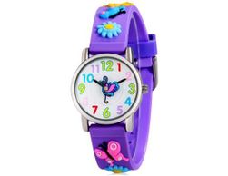 Детски часовник за момичета в лилаво