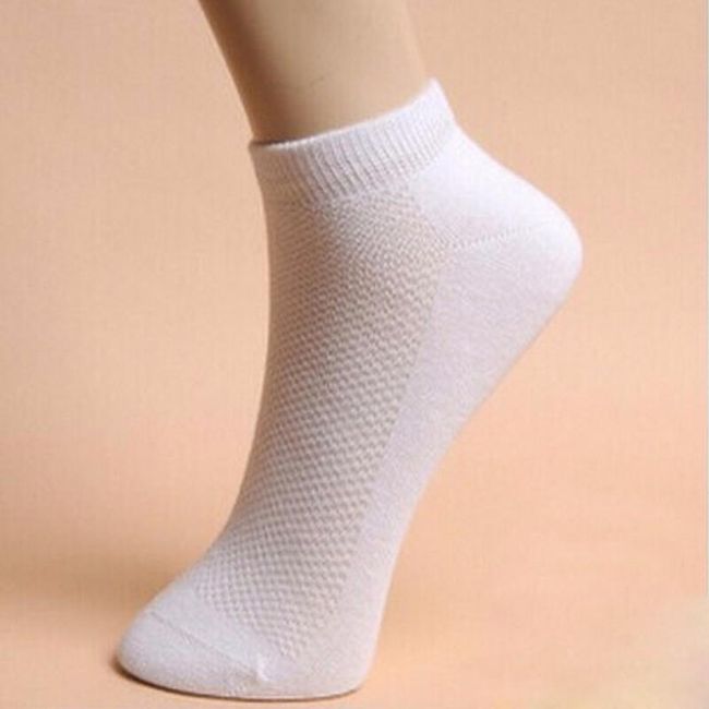 Készlet 10 pár fehér zokni nők számára 1