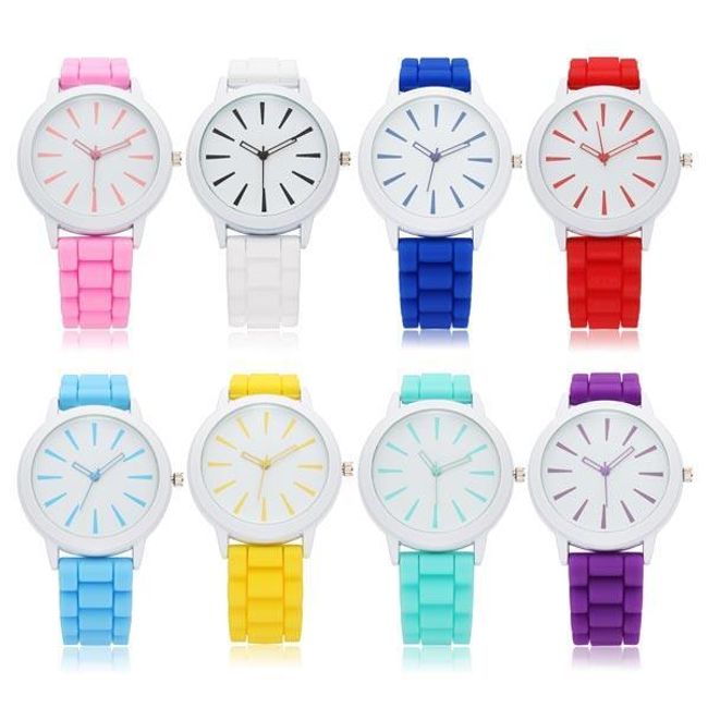 Unisex silikonowy zegarek Geneva - 8 kolorów 1
