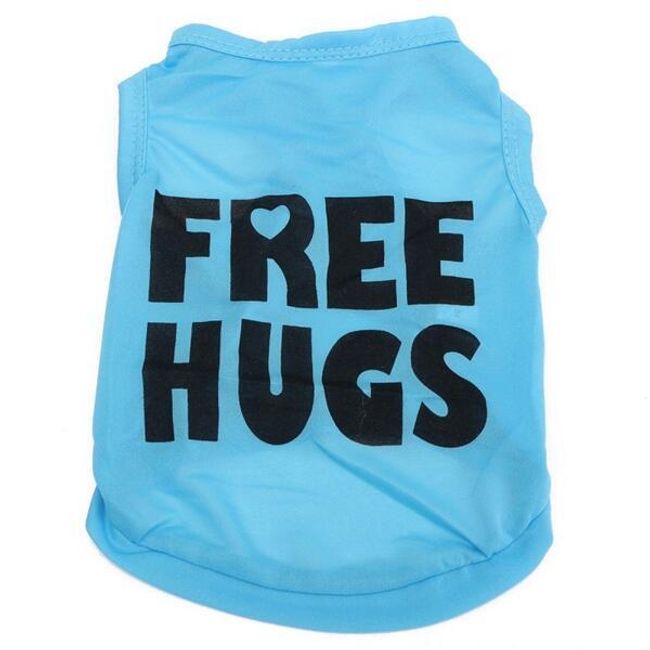 Modrý psie oblečok - Free Hugs 1