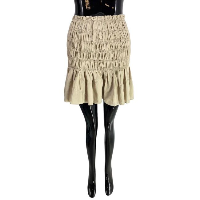 Modna spódnica damska Neo Noir, beżowa z falbanką, rozmiary XS - XXL: ZO_fd9d6740-a915-11ed-832e-9e5903748bbe 1