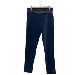 Pánské bavlněné kalhoty s páskem - tmavě modré, Velikosti XS - XXL: ZO_142acde6-a6d6-11ed-8aa5-9e5903748bbe