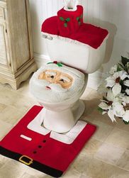 Vánoční dekorace na WC