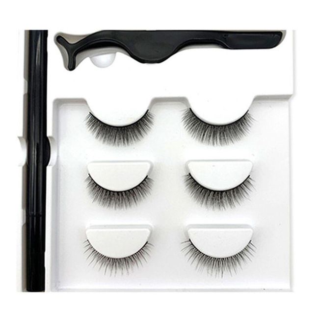 Magnetic eyelashes with tweezers and eyeliner Kerrien 1