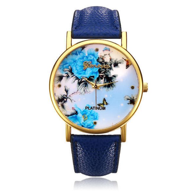 Uroczy zegarek z motywem kwiatów 1