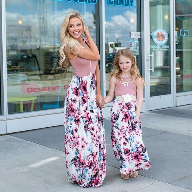 Mum and daughter matching dress Mab 1