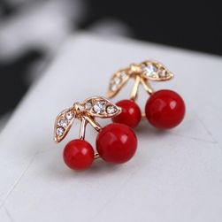 Elegantní náušnice ve tvaru třešní
