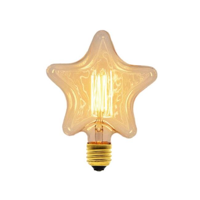 Vintage žiarovka v tvare hviezdy 1
