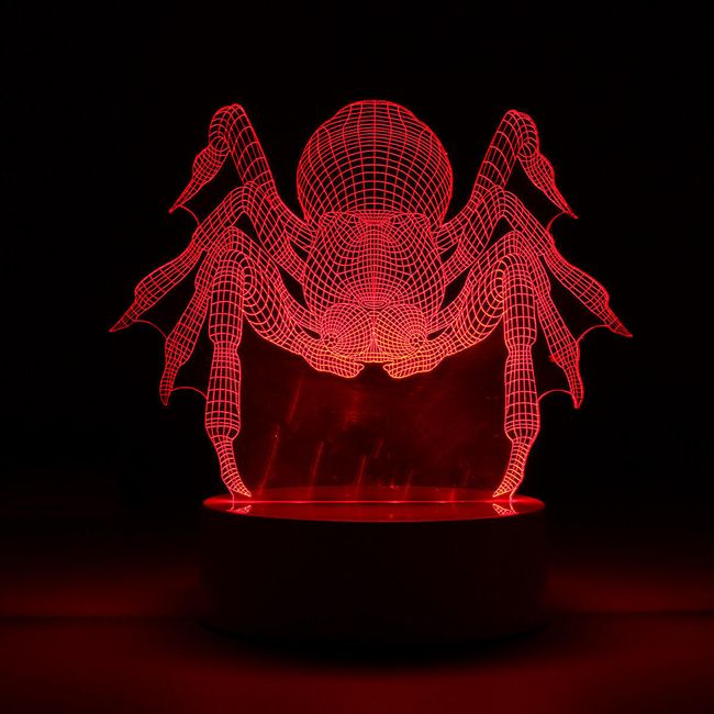 3D LED лампа - тарантула 1