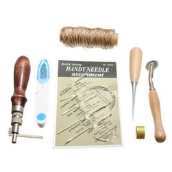 Комплект инструменти и помощни аксесоари за кожа, текстил, хартия