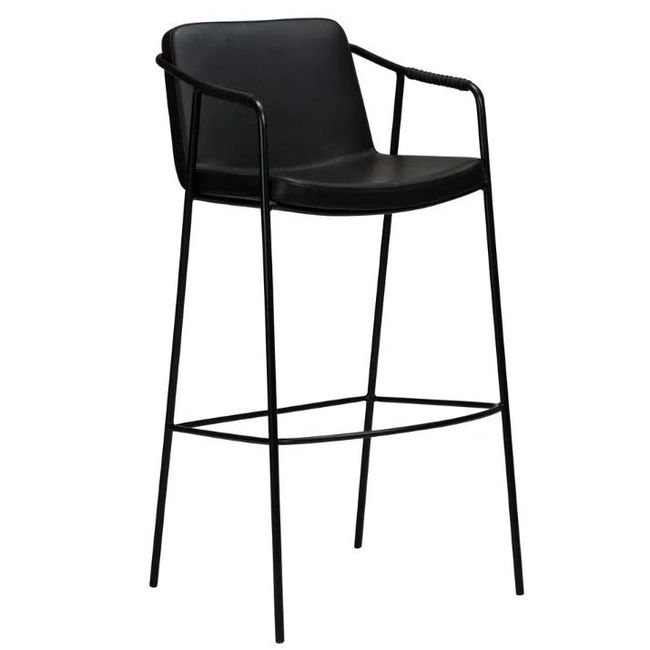 Черен бар стол Boto имитация на кожа, височина 105 см ZO_181185 1