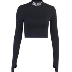 Ženski crop top s dugim rukavima DB56